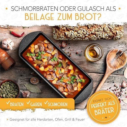 Backformen: Brotbackform Deckel Gärkorb 28cm Backform Gusseisen Brotform – Neu und originalverpackt aus Hundwil von pak_7zvn 6