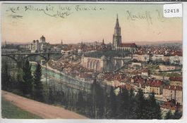 Bern von der Englischen Anlage aus - Litho