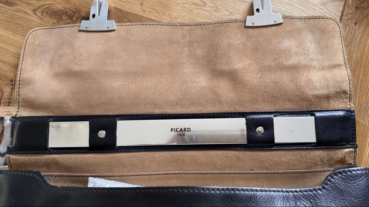 Picard Valigie & Borse: Picard, schwarze Herren-Aktentasche – Usato da Gurmels venduto da Orija 4