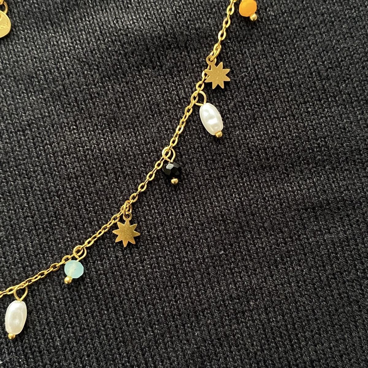 Ketten: 18KGP Charms Halskette mit Glasperlen – Neu (gemäss Beschreibung) aus Givisiez von dor_xb9k 2