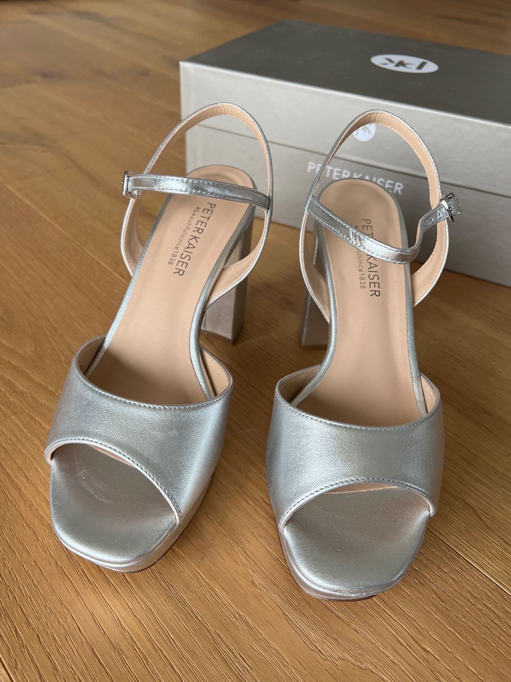 Kaiser Scarpe da donna: Plateausandale Silber - Peter Kaiser - ungetragen – Nuovo (secondo la descrizione) da Beringen venduto da Hei_8gff