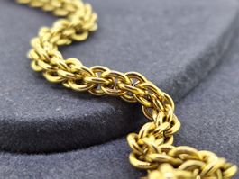Solides Kettenarmband in 750 Gelbgold