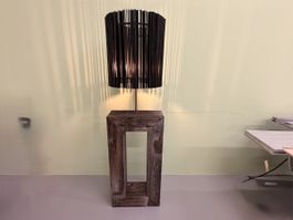 Stehlampe Altholz Lampe Design Unikat Dekoration