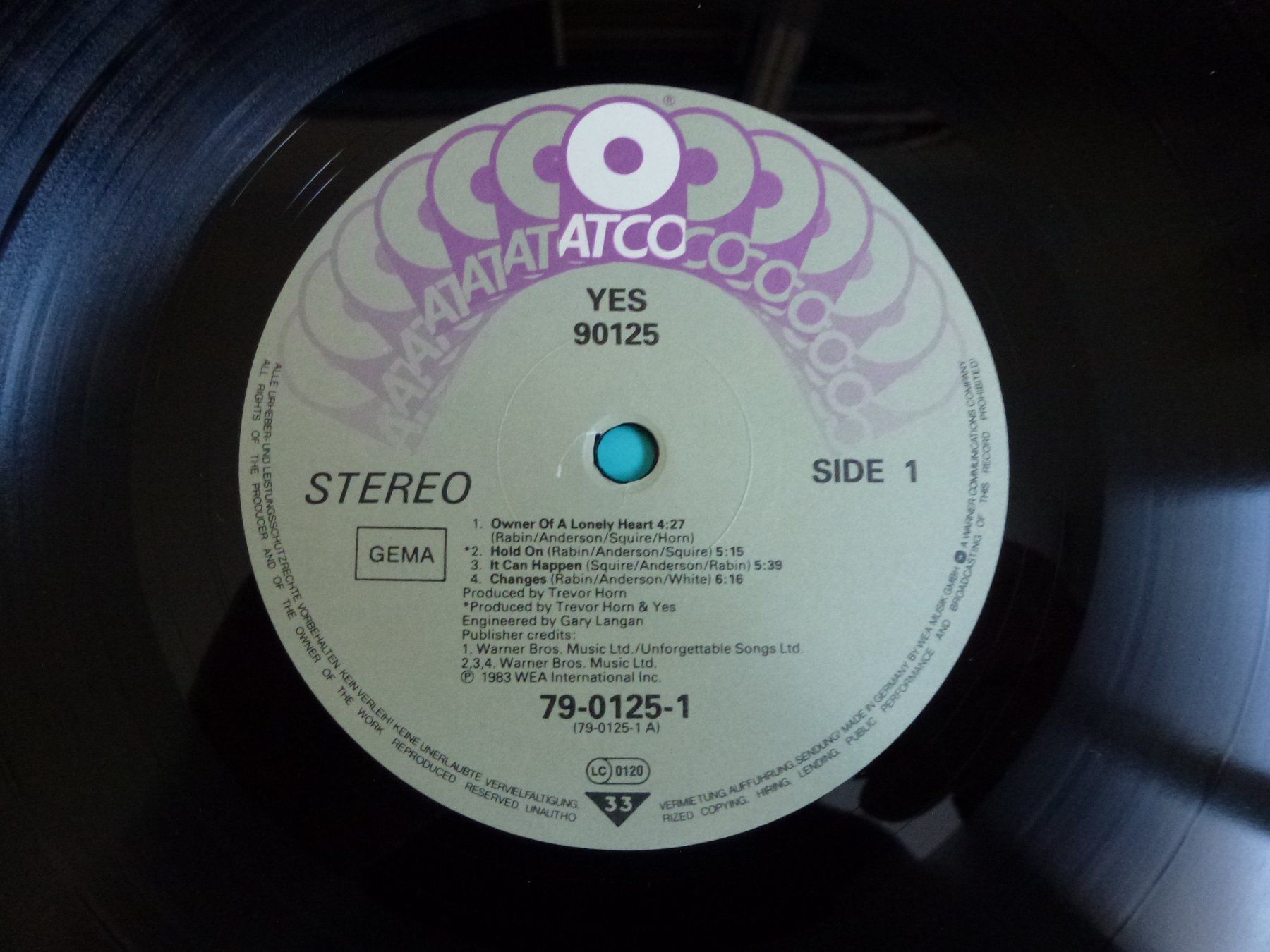 Dischi in vinile: Yes – 90125 – Usato da Bern venduto da Frebo 3