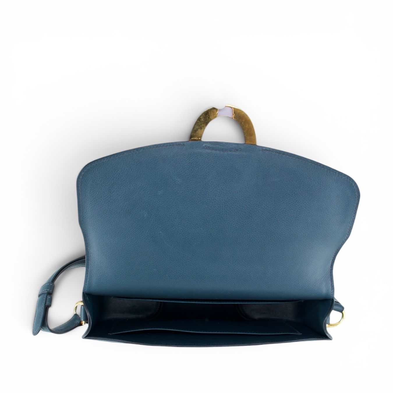 Hermès Borse da donna: Hermès Cherche Midi 25 Evercolor Bleu océan – Usato da Binningen venduto da Designerlabels 4
