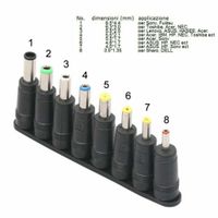 AC DC Stecker Set 8 Stk.  Laptop Notebook Netzteil Adapter