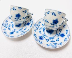 B&G Bing & Grøndahl Kaffeetassen „Blau Schmetterling“ 1983