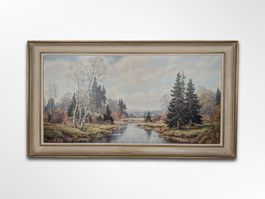 CLEMENS FREITAG Kunstdruck Flusslandschaft