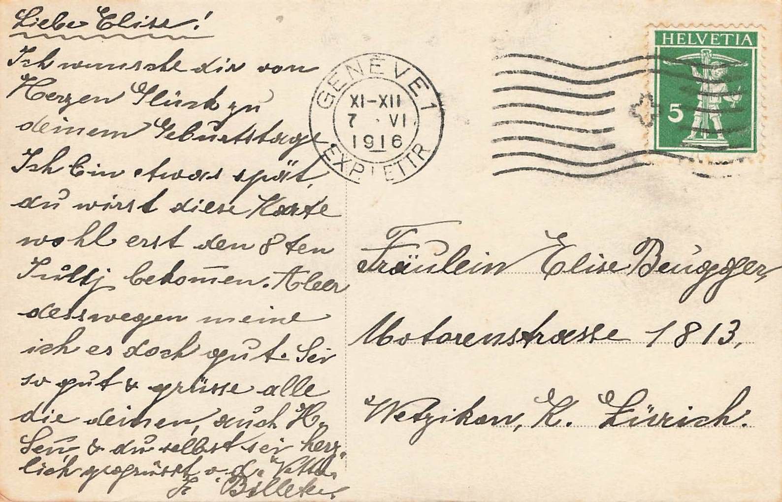 Cartoline postali: Geneve – Usato da Biasca venduto da Blenio71 1