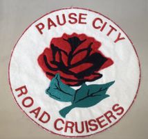 Pause City Road Cruisers Patch Motorrad Bike Skateboard Rose