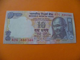 Indische Rupien - 10 Rupien Banknote - Neu Zustand
