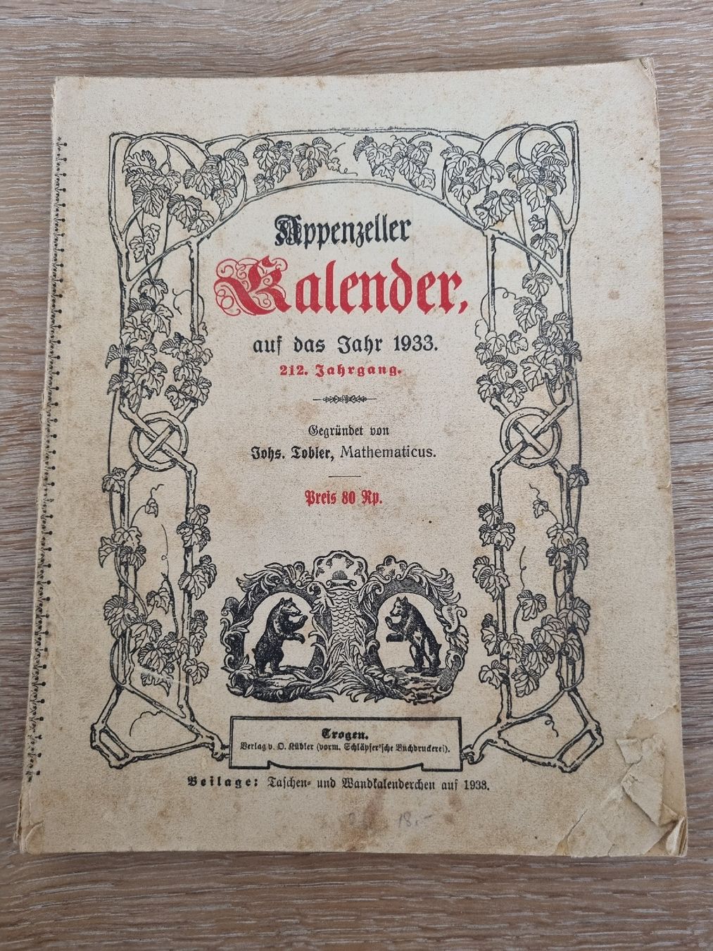 Calendari: 10 Appenzellerkalender antic 1930-1939 – Usato da Abtwil SG venduto da danikari 4