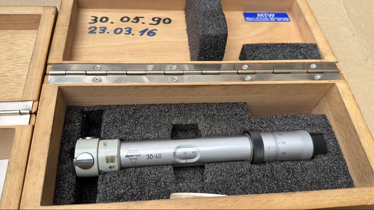 Misurare: Posten diverse Präzisionsmessgerät Micrometers Set, Holzbox – Usato da Necker venduto da liq24 4