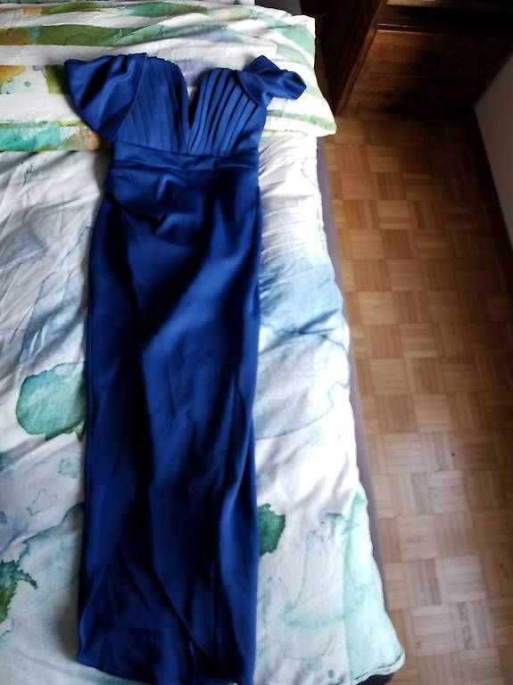 Vestiti: langes edles Abendkleid saphirblau Grösse M – Usato da Bern venduto da Bluepop 2