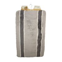 Bad OPAL GRAU Streifen Badteppich 60x100