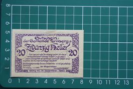 currency voucher austria ternberg 20 heller 1920