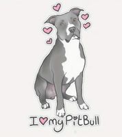 AUTOAUFKLEBER "I LOVE MY PITBULL" NEU