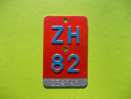 Velonummer / Fahrradnummer ZH 82