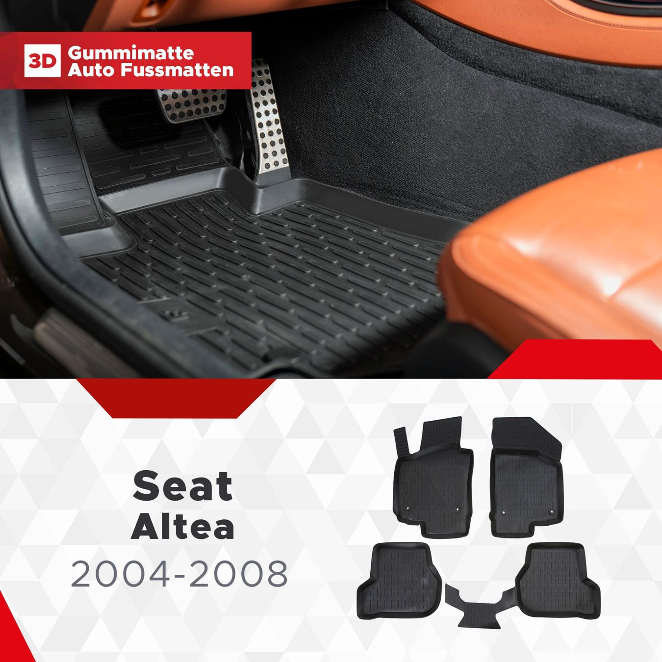 Seat Tappeti & Tappetini: 3D Seat Altea Fussmatten 2004-2008 – Nuovo e nell'imballaggio originale da Zürich venduto da MyFussmatten