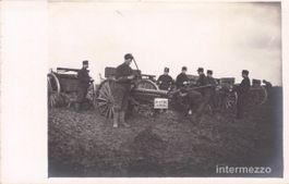 Militär // ca. 1910 Batterie 20 Zug 2 Soldaten CH Armeee