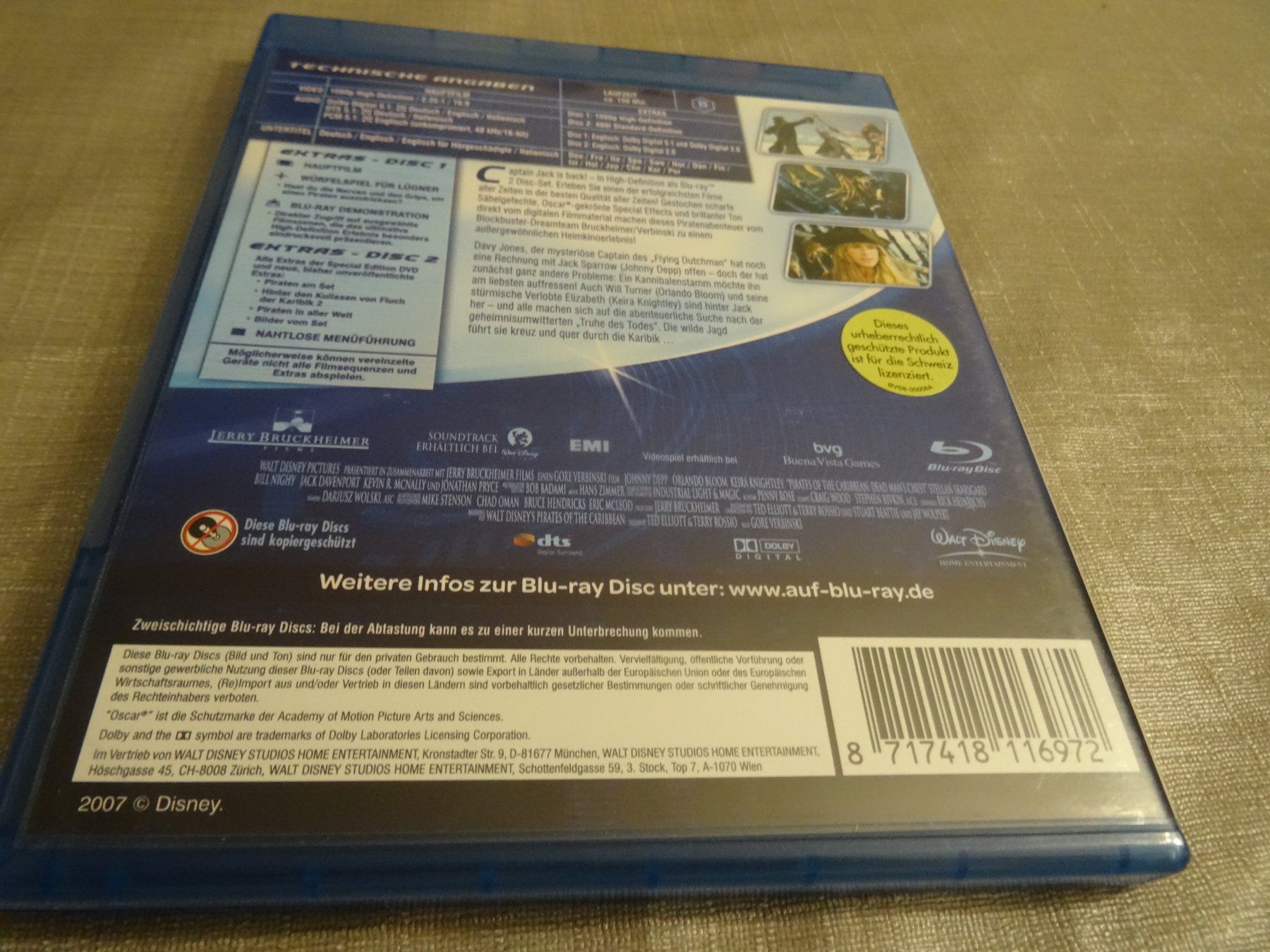 Tutti i DVDs: Blu-ray: Fluch der Karibik 2 – Usato da Olten venduto da Disc-Verkauf 2