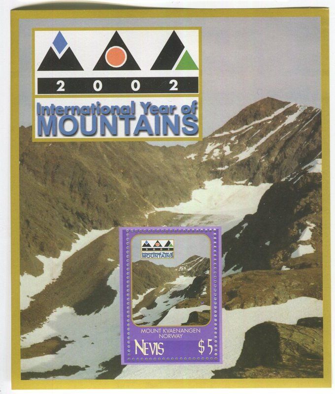 Alle Briefmarken: Block "Berge". Nevis – Neu und originalverpackt aus Basel von Butsch5