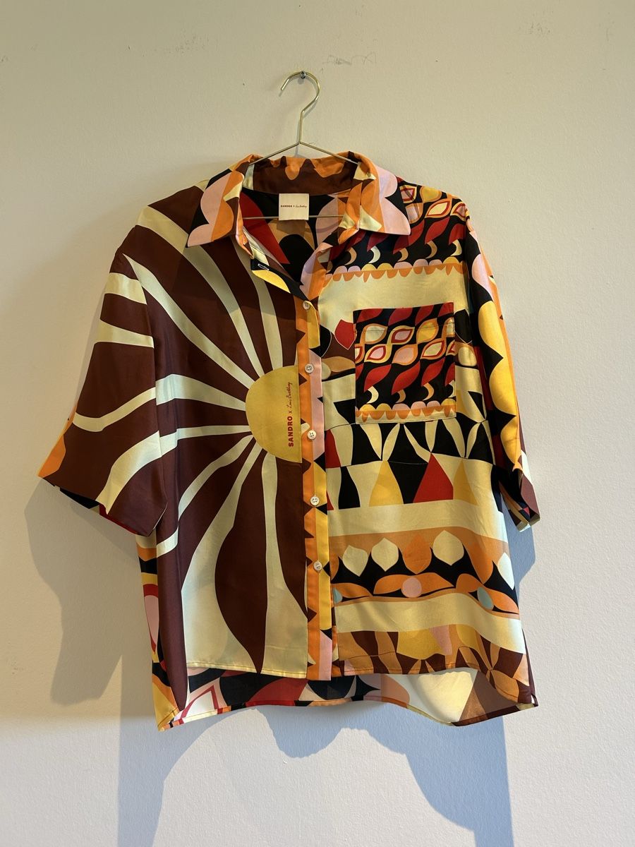 Sandro Camicette: Sandro x Louis Barthélemy Bluse & Shorts – Usato da Aeugst am Albis venduto da schatzkistee
