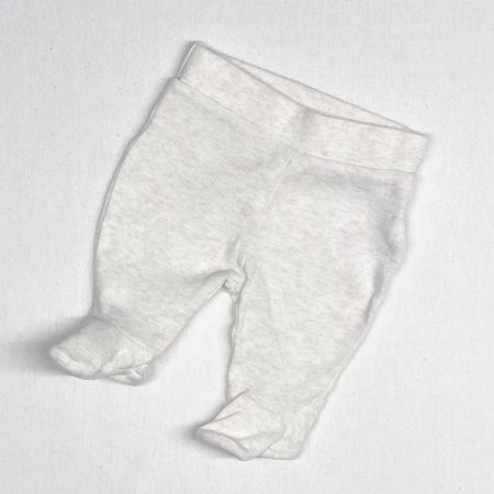 Soft White Baby Leggings with Footies