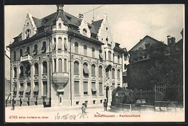 Schaffhausen, Kantonalbank von der Stras