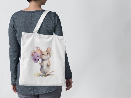 Baumwolle Tasche Maus Druck NEU