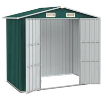 Gerätehaus Grün 205x129x183 cm Verzinkter Stahl,  für Garten
