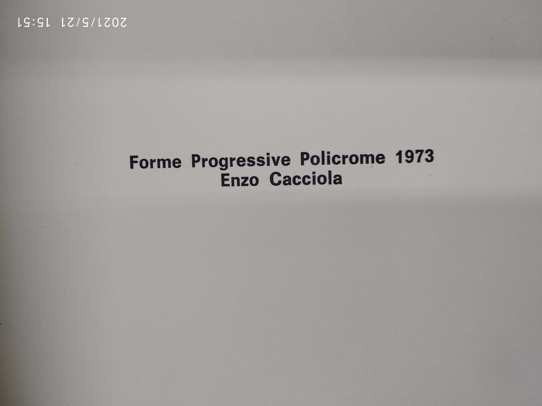 Bücher: ENZO CACCIOLA - FORME PROGRESSIVE – Gebraucht aus Goldach von Gaip 6