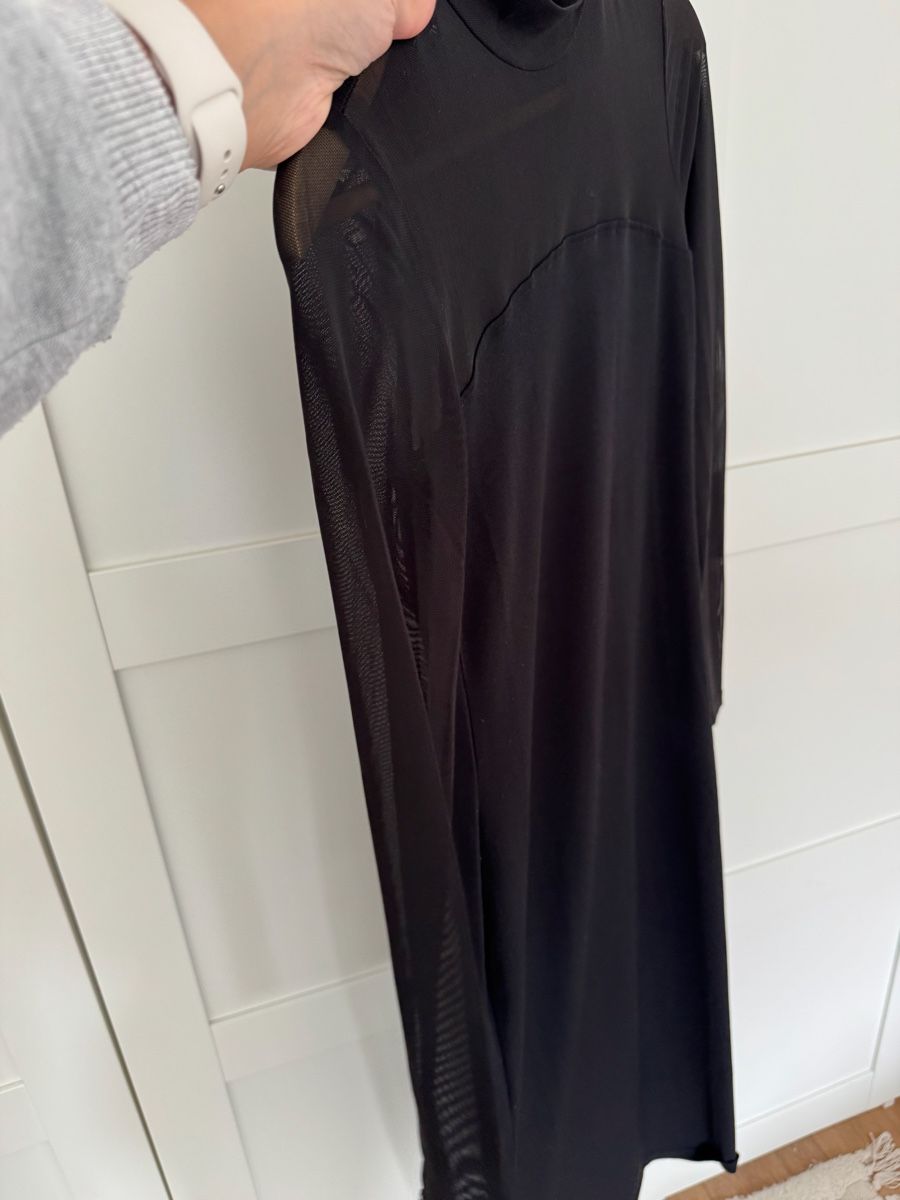 Vestiti: Schickes, schwarzes Midikleid mit transparenten Aermel – Usato da Ostermundigen venduto da sil_kcw2 3