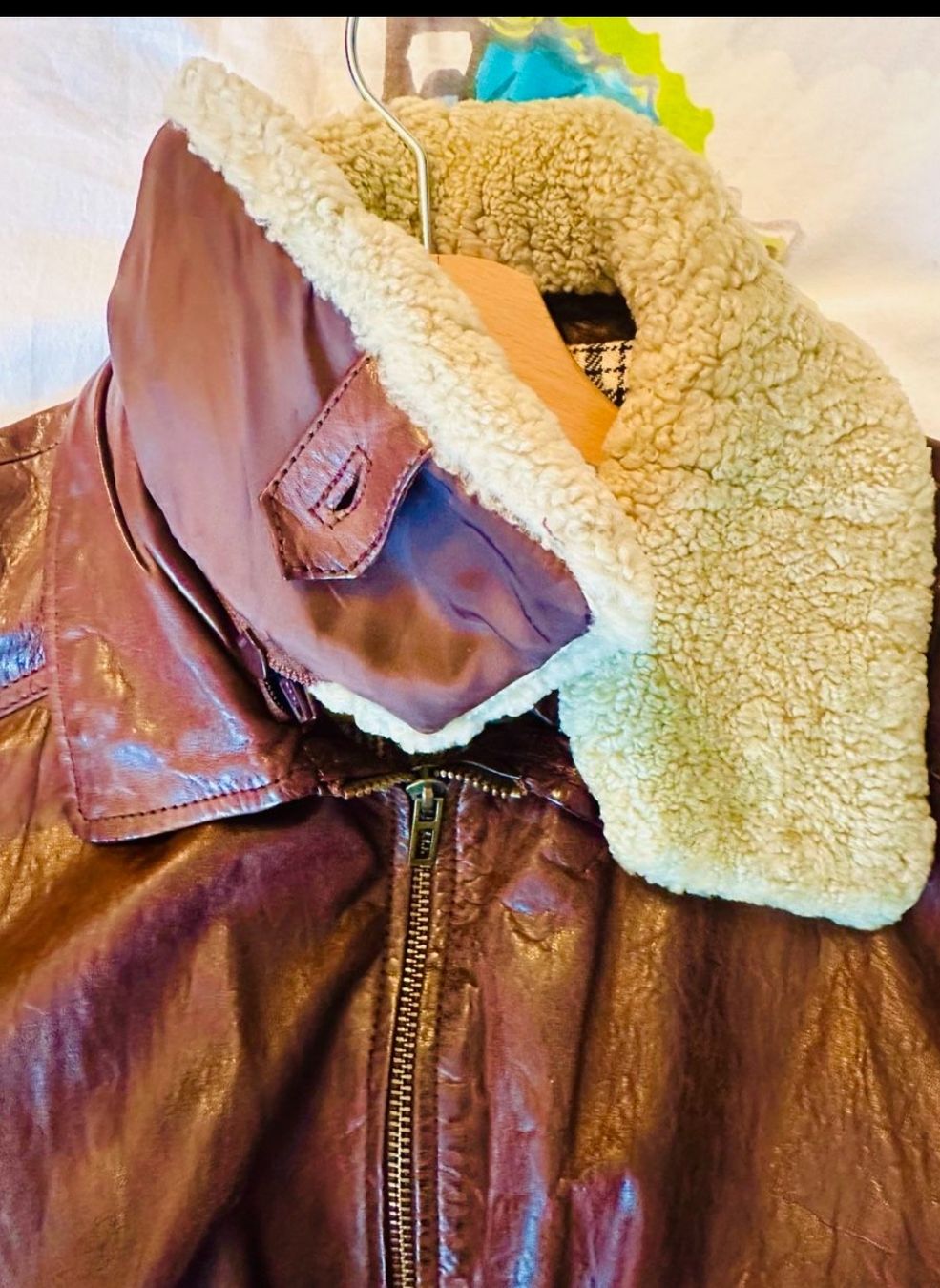 Jacken: Trapper Piloten Lederjacke Bomberjacke XL, Cognat – Gebraucht aus Stäfa von Phphch 3
