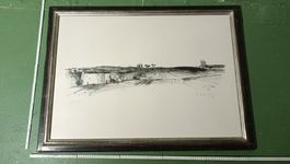 Signierte Grafik Landschaft – nummeriert