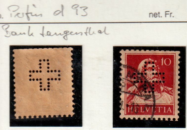 Tous les timbres: 2x Rollenmarke 126II RM, Perfin d93 – D'occasion à Basel par Bingis