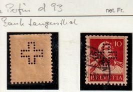 2x Rollenmarke 126II RM, Perfin d93