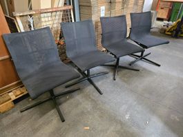 4x Wagner Designer Sitzungsstühle ohne Füsse in schwarz