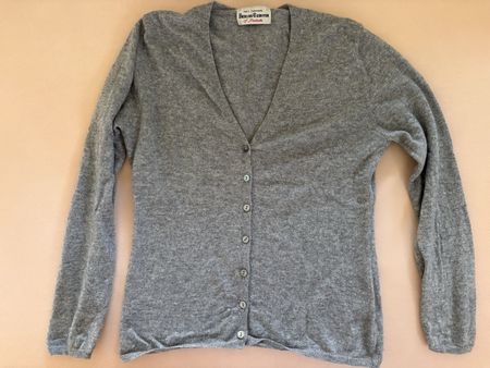 Cardigan 100% cachemire gris taille M neuf made in Italy