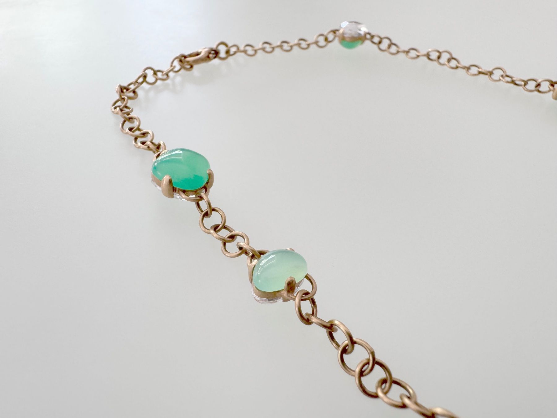 Pomellato Catenine: Collier Pomellato Capri en Or Rose Mat / Chrysoprases – Nuovo (secondo la descrizione) da Geneve venduto da iBest 6