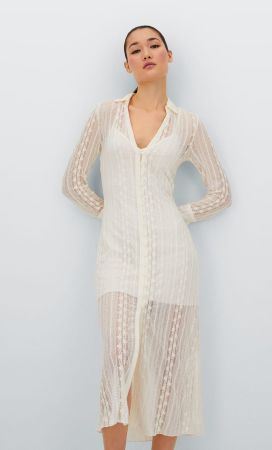 Sommerliches, langes Kleid von Stradivarius, Grösse S