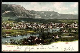 AK Solothurn, Ortsansicht mit Bergkulisse