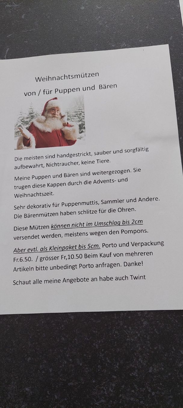 Tutte le decorazioni: Deko Weihnachts Bären Mütze – Nuovo (secondo la descrizione) da Muri AG venduto da nindo1 6