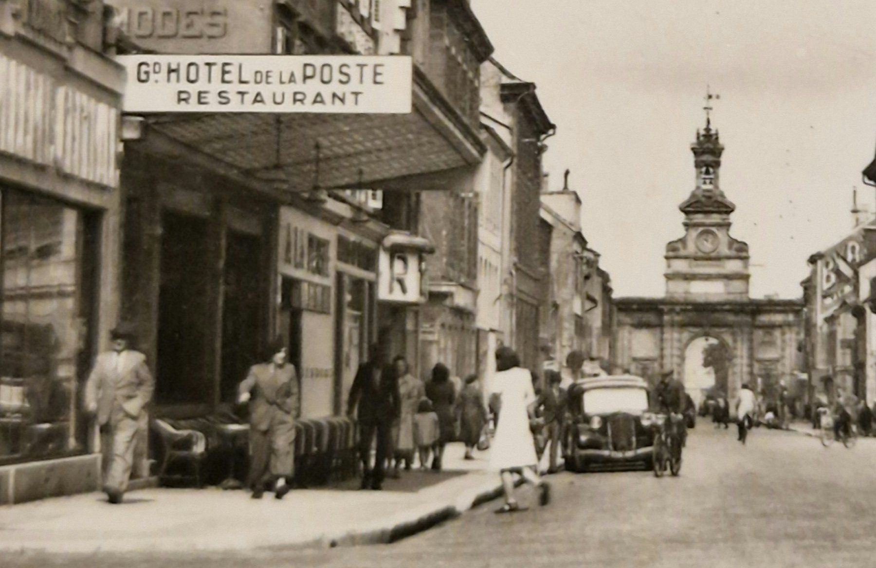 Ansichtskarten: Pontarlier, Oldtimer, nach Davos-Dorf 1949 – Gebraucht aus Ebikon von Donar50 3