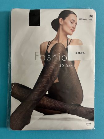 Strumpfhose Fashion Migros, Grösse M (geometrisches Muster)