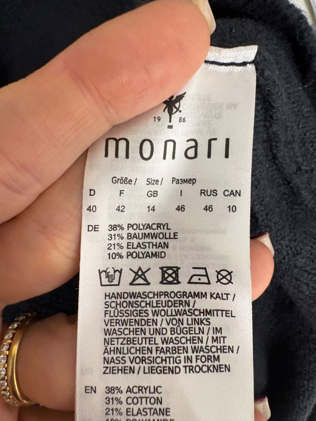 Monari Maglioni & Felpe: Monari Strickpullover mit Strass Gr. 40 grau – Nuovo (secondo la descrizione) da Regensdorf venduto da secondchancefashion 5