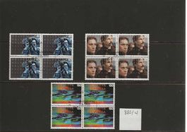 timbre 882-883-884 bloc de 4 Obl. 1er jour