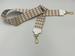 Taschengurt "Beige/Weiss"