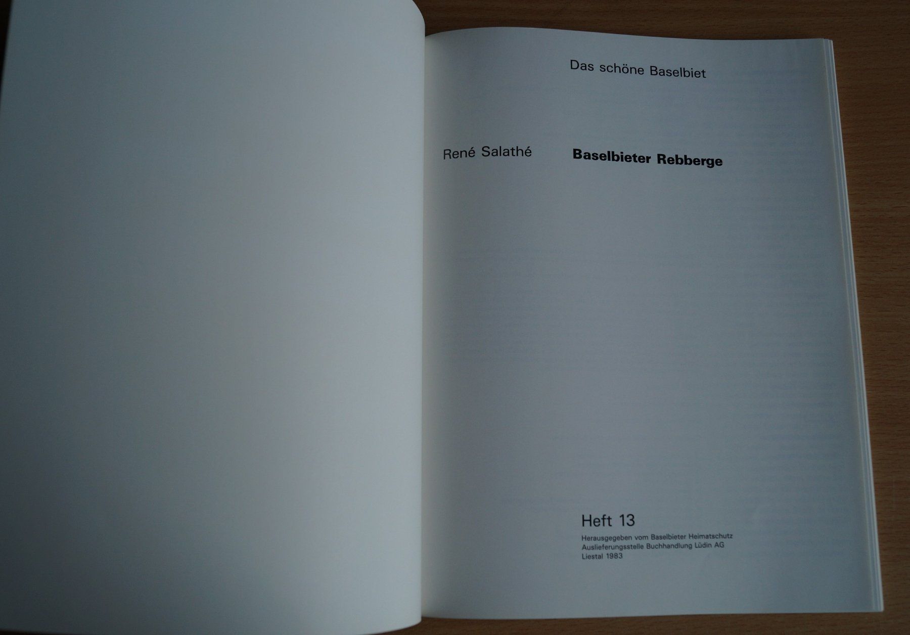 Libri: Broschüre Baselbieter Rebberge – Usato da Böckten venduto da Hansi36 2