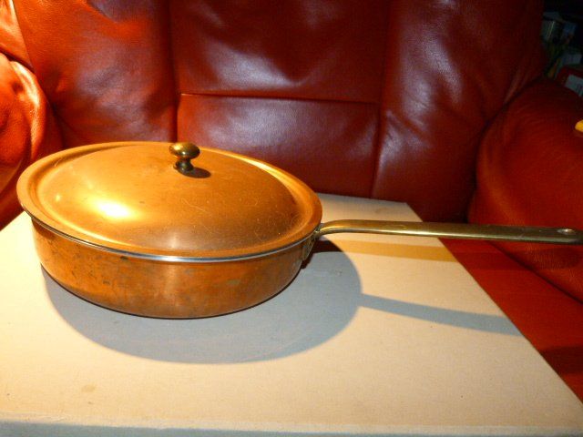 Padelle: Kupferpfanne mit Deckel, Spring, Switzerland – Usato da Nunningen venduto da Ave51 1